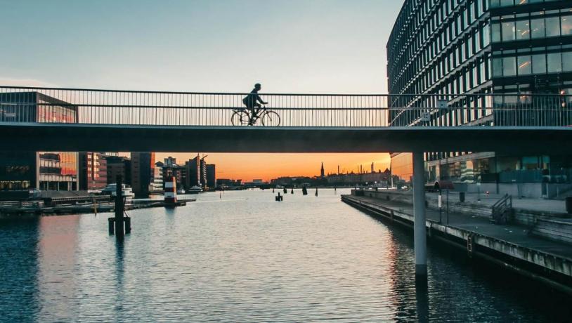 En av Københavns mange sykkelbroer