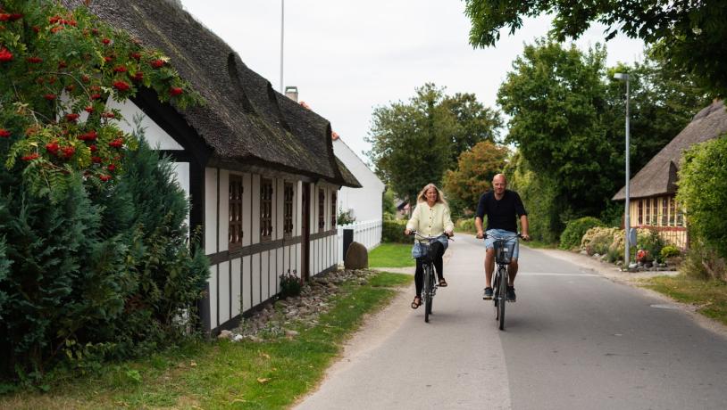 Fietsers op het Deense eiland Endelave