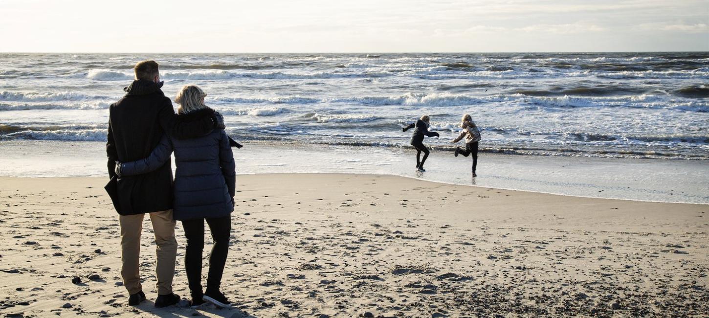 Familie ved Hvide Sande