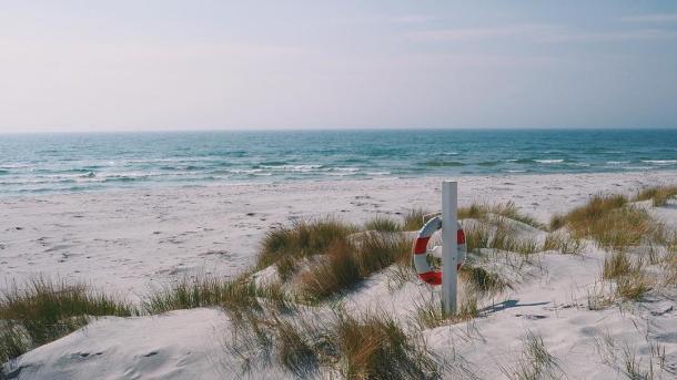 Havet og Dueodde strand på Bornholm