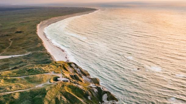 Utsikt over havet i Bulbjerg i Nordjylland