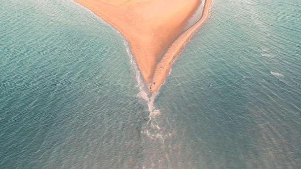 Grenen i Skagen sett fra oven