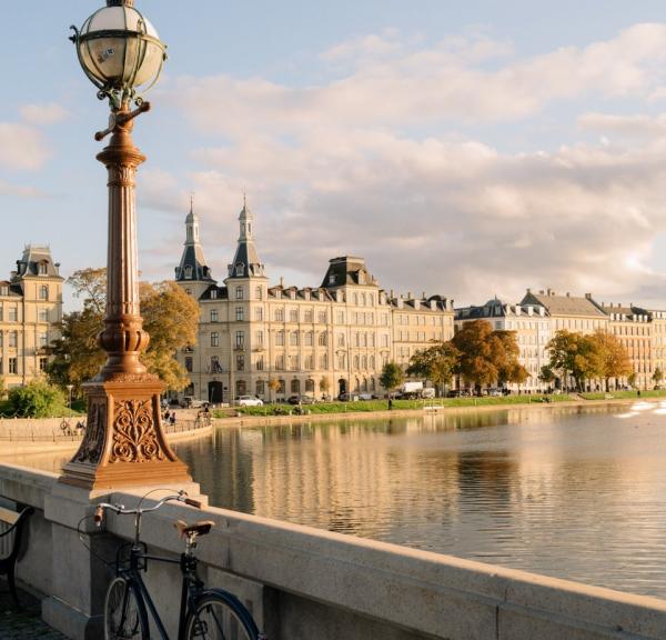 Bike parked on Dronning Louise Bro in Copenhagen