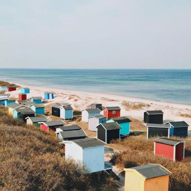 Tisvildeleje strandhutten, vakantie aan zee, Denemarken