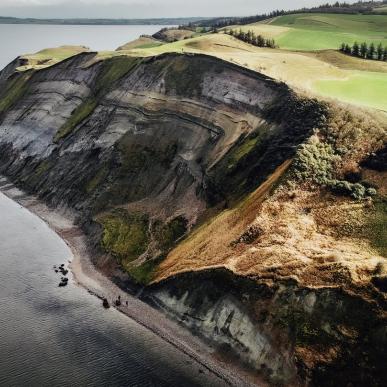 Klipper ved Limfjorden, Nordjylland, Danmark