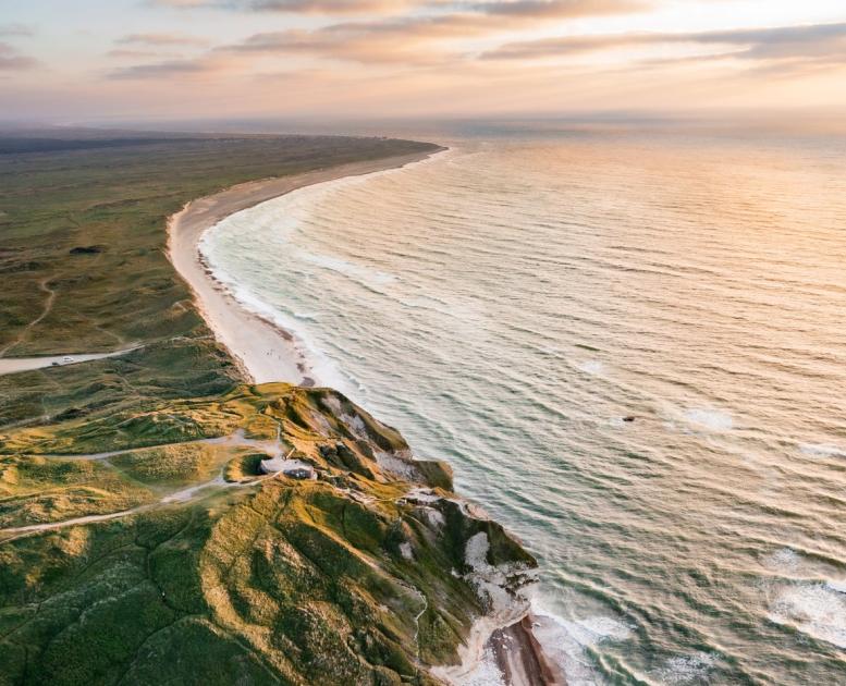 Utsikt over havet i Bulbjerg i Nordjylland