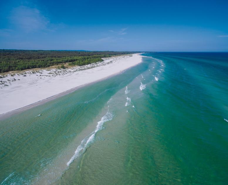 Dueodde Strand på Bornholm i Danmark
