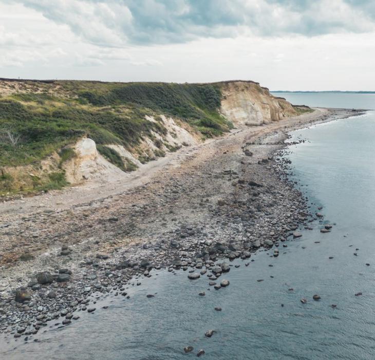 Uitzicht over Ertebølle Hoved in Himmerland in Denemarken